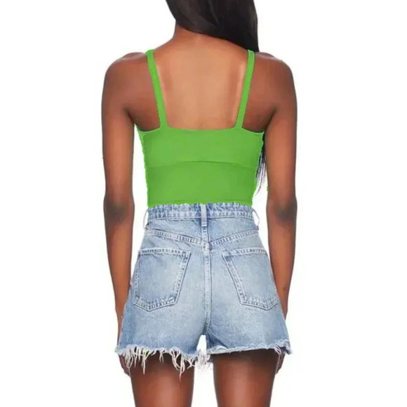 Susana Monaco Sweetheart Neck Camisole in Zing Green, Size S - Picture 2 of 5